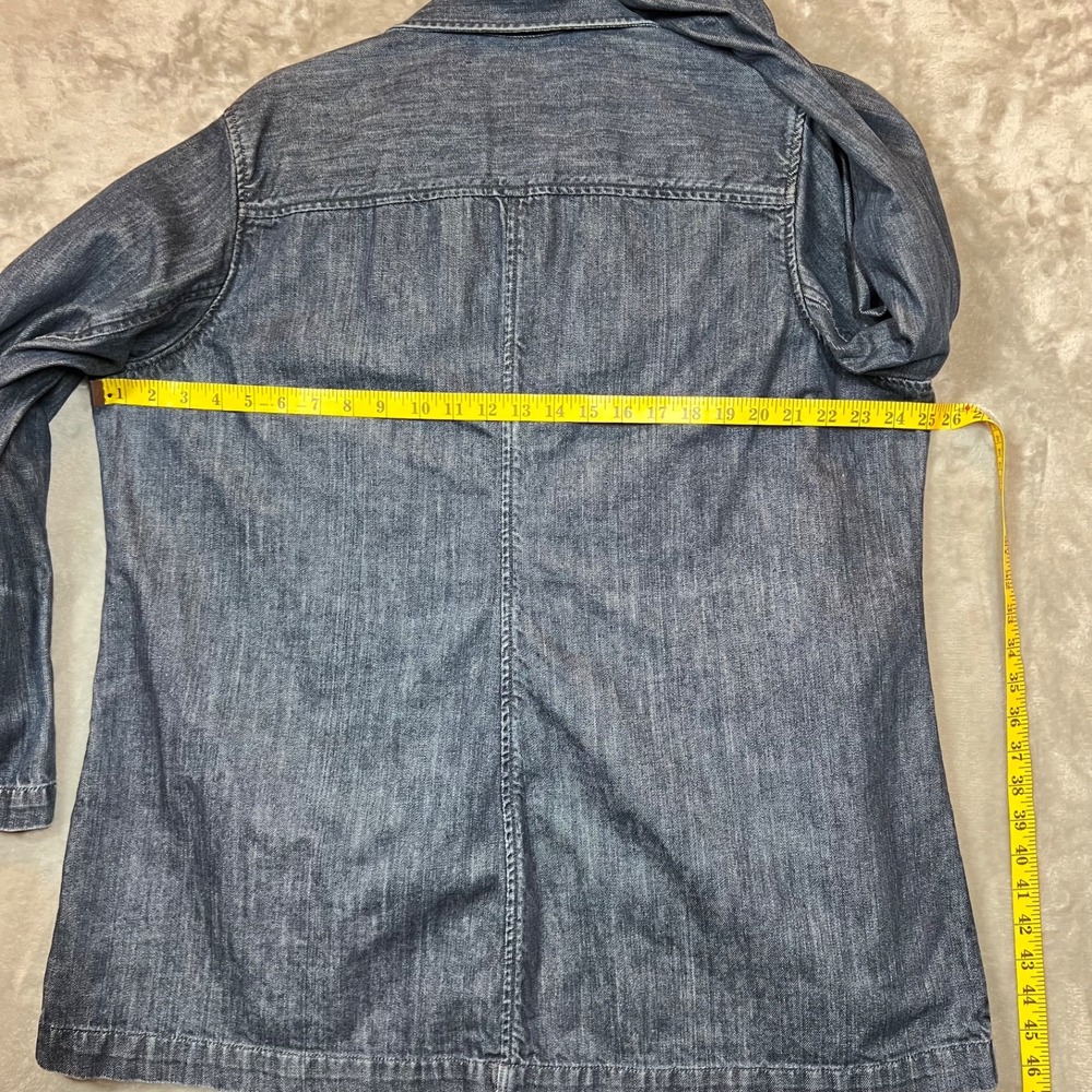 Lands' End Denim Chore Jacket Women's L/XL* (no tag) Classic Cotton Preppy - Picture 8 of 9